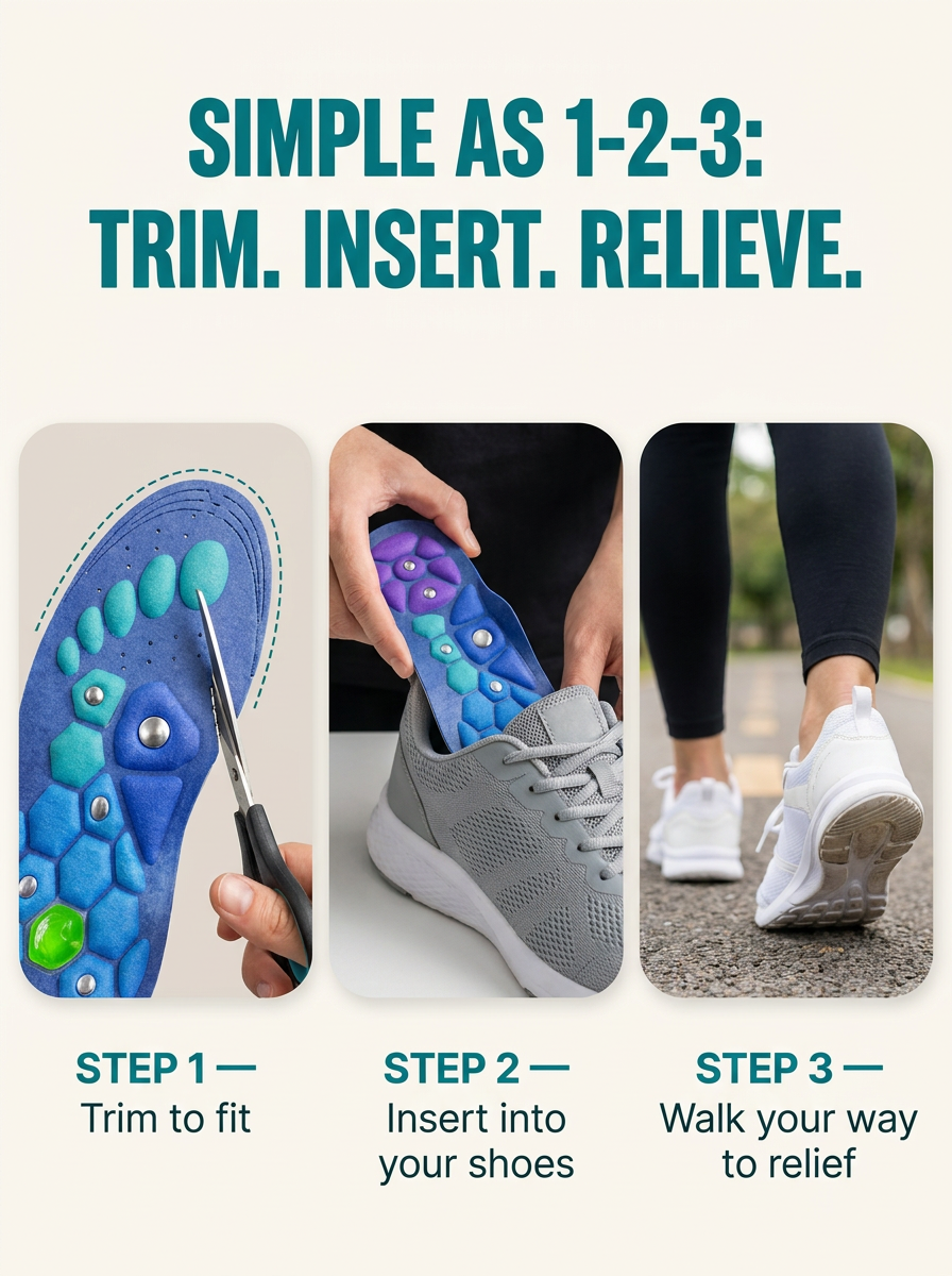 Relaxentials Pro | Ergonomic Magnetic Acupressure Insoles