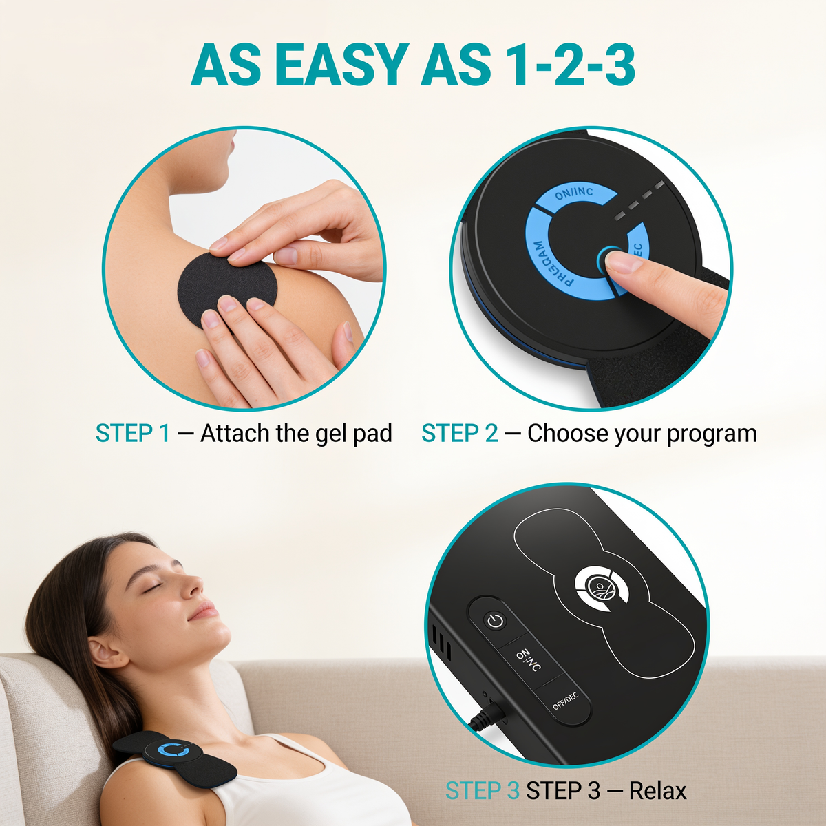 Relaxentials Relief | Wireless Muscle Relief
